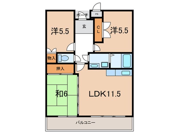 ガ－デンハイツ桃山台弐番館の物件間取画像